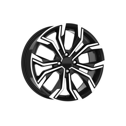 Jante DY666 KM 16x6.5 4x100 ET35 negru polish compatibile Dacia, Renault, Opel, Nissan